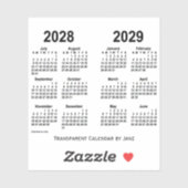 2028-2029 Transparante agenda van Janz Sticker (Vel)