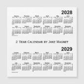 2028-2029 Witte kalender van 2 jaar door Janz Magn (Voorkant)