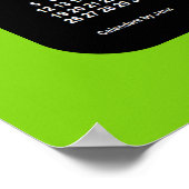 2028-2029 Yellowgreen Neon School Calendar van Jan Poster (Hoek)