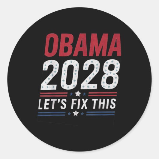 2028 3e termijn laat dit oplossen ronde sticker (Voorkant)