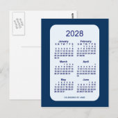 2028 Alice Blue 6 Month Mini Calendar van Janz Briefkaart (Voorkant / Achterkant)