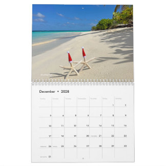 2028 Anguilla Stranden Kalender