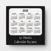 2028 Black 52 Weeks agenda van Janz Fotoplaat (Voorkant)