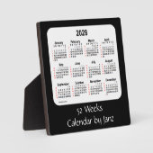2028 Black 52 Weeks agenda van Janz Fotoplaat (Voorkant)