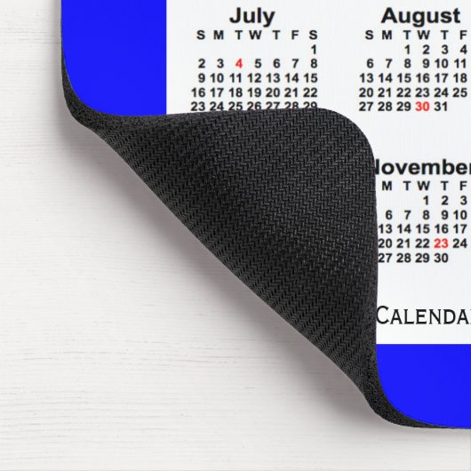 2028 Blue Two Tone Holiday Calendar van Janz Muismat (Hoek)
