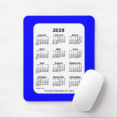 2028 Blue Two Tone Holiday Calendar van Janz Muismat (Met muis)