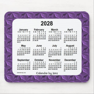 2028 de paarse Kalender van Diamanten door Janz Muismat
