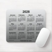 2028 Faded witte kalender door Janz-Muismat Muismat (Met muis)