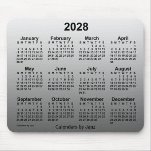 2028 Faded witte kalender door Janz-Muismat Muismat
