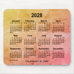 2028 Foiled Grey Calendar van Janz Muismat