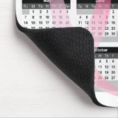 2028 Jaarkalender Roze Lint Muismat (Hoek)