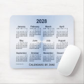 2028 Leap Year White Calendar van Janz Muismat (Met muis)