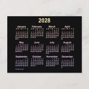 2028 Neon Ipanema Mini Calendar van Janz Briefkaart
