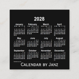 2028 Neon White Agenda van Janz Vierkante Visitekaartje