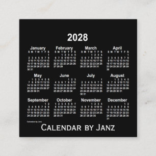 2028 Neon White Agenda van Janz Vierkante Visitekaartje