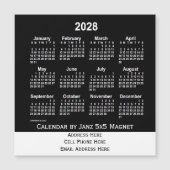 2028 Neon White Business Calendar van Janz (Voorkant)