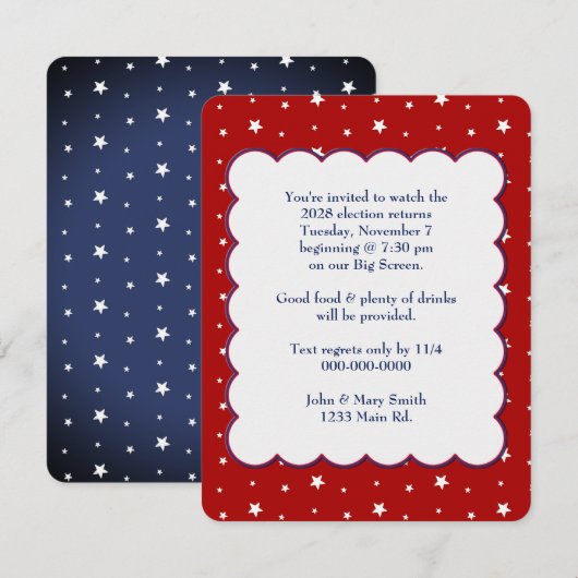 2028 Patriottische Verkiezingspartij Kaart (Voorkant / Achterkant)