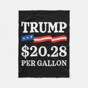 2028 Per Gallon Grappige Gas Prijs US Vlag Grappig Fleece Deken