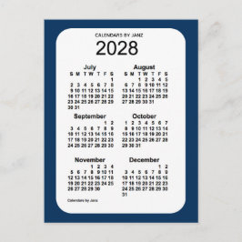 2028 Politiedoos blauw 6 maanden Mini Agenda van J Briefkaart