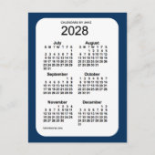2028 Politiedoos blauw 6 maanden Mini Agenda van J Briefkaart (Voorkant)