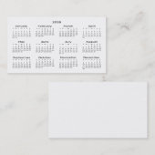 2028 Portefeuillegrootte Kalender Visitekaartje (Voorkant / Achterkant)