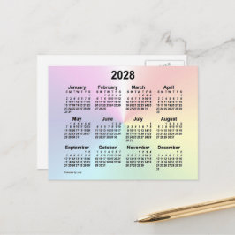 2028 Rainbow Cloud Mini-kalender van Janz Briefkaart