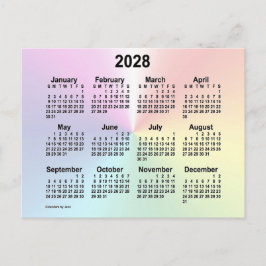 2028 Rainbow Cloud Mini Kalender van Janz Briefkaart
