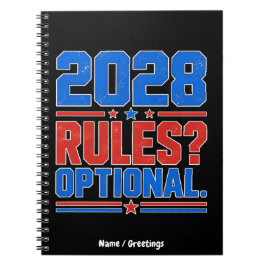 2028 Regels Optionele Grappige Politieke Humor Ver Notitieboek