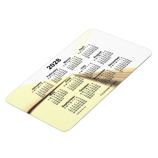 2028 Sepia Vanishing Point Agenda van Janz 4x6 Magneet (Linkerzijde)