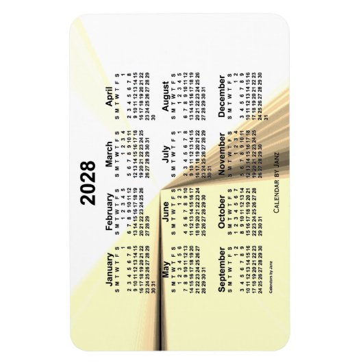 2028 Sepia Vanishing Point Agenda van Janz 4x6 Magneet (Verticaal)