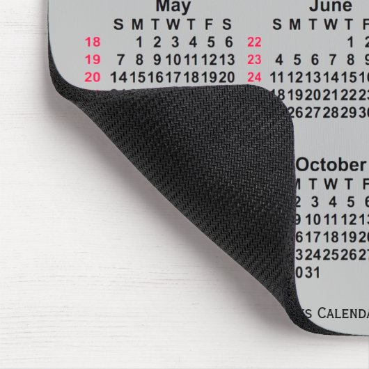 2028 Silver 52 weken ISO-kalender door Janz Muismat (Hoek)