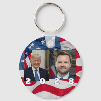 2028 Trump Vance bumpersticker vlag achtergrond Sleutelhanger