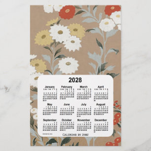 2028 Wall Flower Paper Calendar van Janz Briefpapier