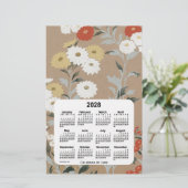 2028 Wall Flower Paper Calendar van Janz Briefpapier (Staand voorkant)