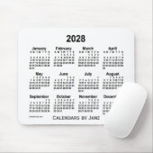2028 White Calendar van Janz Muismat (Met muis)
