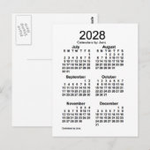 2028 Witte 6 maanden Mini Agenda van Janz Briefkaart (Voorkant / Achterkant)