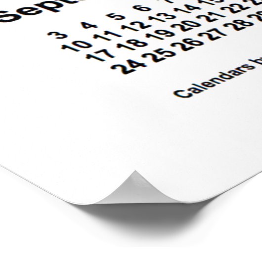 2028 witte kalender van Janz Print (Hoek)