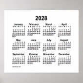 2028 witte kalender van Janz Print (Voorkant)