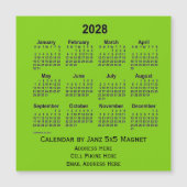 2028 Yellow Green Business Calendar van Janz (Voorkant)