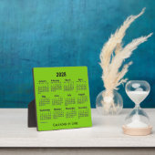 2028 Yellow Green Desk Calendar van Janz Fotoplaat (Insitu)