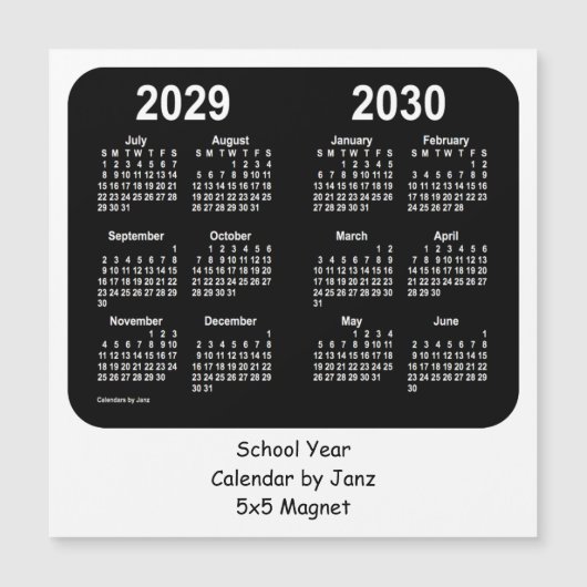 2029-2030 Agenda van de zwarte en witte school van (Voorkant)