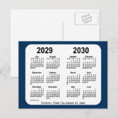 2029-2030 Politiebox Blauwe schoolagenda van Janz Briefkaart (Voorkant / Achterkant)