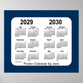 2029-2030 Politiebox Blauwe schoolagenda van Janz Poster (Voorkant)