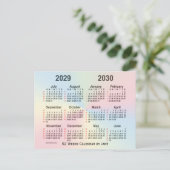 2029-2030 Rainbow 52-weekagenda van Janz Briefkaart (Staand voorkant)