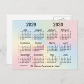 2029-2030 Rainbow 52-weekagenda van Janz Briefkaart (Voorkant / Achterkant)