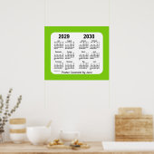 2029-2030 Yellow Green School Calendar van Janz Poster (Keuken)