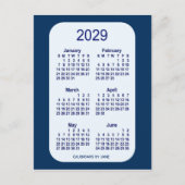 2029 Alice Blue 6 Month Mini Calendar van Janz Briefkaart (Voorkant)