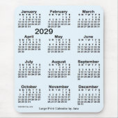 2029 Alice Blue Large Print Calendar van Janz Muismat (Voorkant)