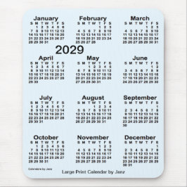 2029 Alice Blue Large Print Calendar van Janz Muismat