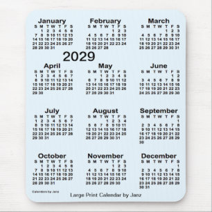 2029 Alice Blue Large Print Calendar van Janz Muismat